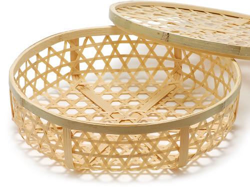 六つ目籠 白竹蓋付 24φ-7H | 白竹蓋付 | ネットストア | 京の老舗