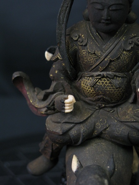 荼枳尼天像(座像2寸)現状維持修理 京仏商谷口の制作事例 京都市西京区