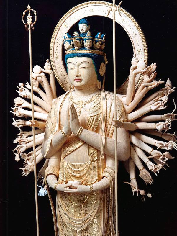 十一面千手観音菩薩像(立像1尺8寸) 京仏商谷口の制作事例 京都市西京区