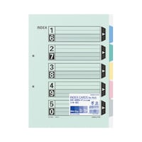 コクヨ カラー仕切カード A4タテ 2穴 5山 シキ－60Z 1パック