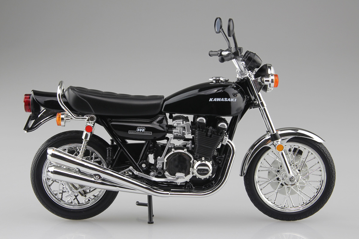 アオシマの1/12完成品バイクシリーズにZ1の新色・ブラックが登場! 純正