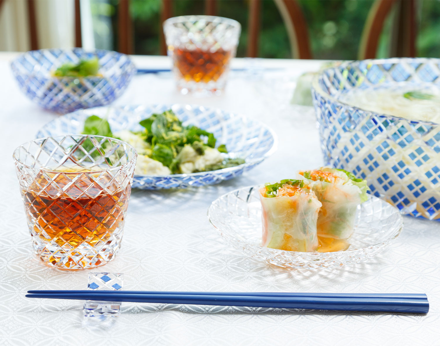 江戸切子 猪口＜矢来重紋＞ | カガミクリスタル