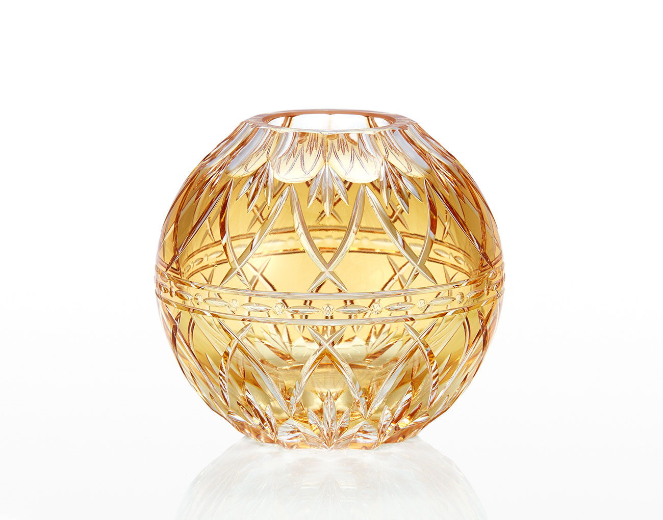 直営店限定 江戸切子 手まり花瓶 ＜菊花＞ | カガミクリスタル