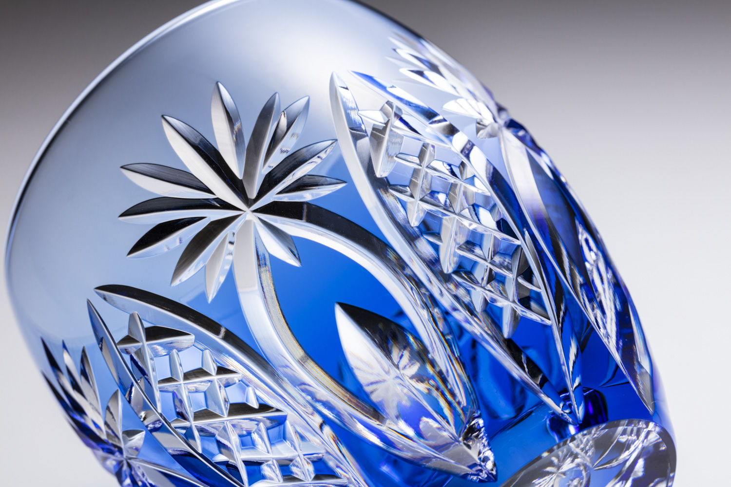 江戸切子 ロックグラス＜矢来重に星紋＞ | カガミクリスタル