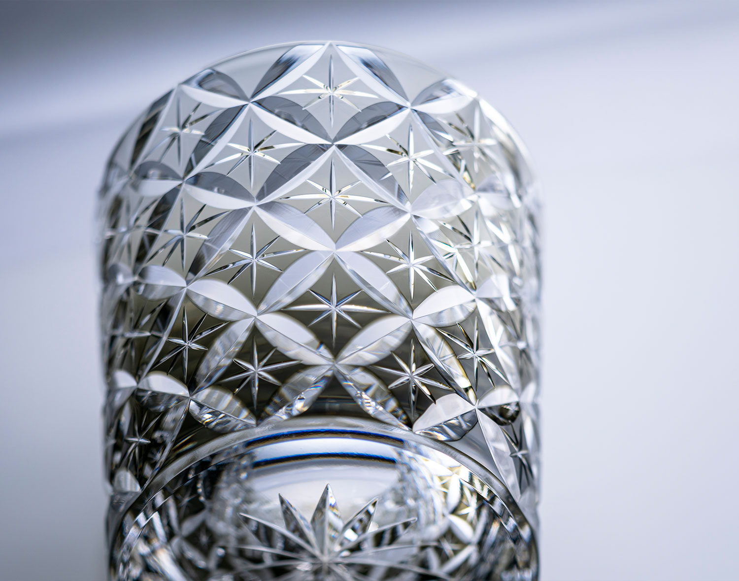 江戸切子 伝統工芸士・鍋谷聰 作 ロックグラス＜七宝＞ | カガミクリスタル