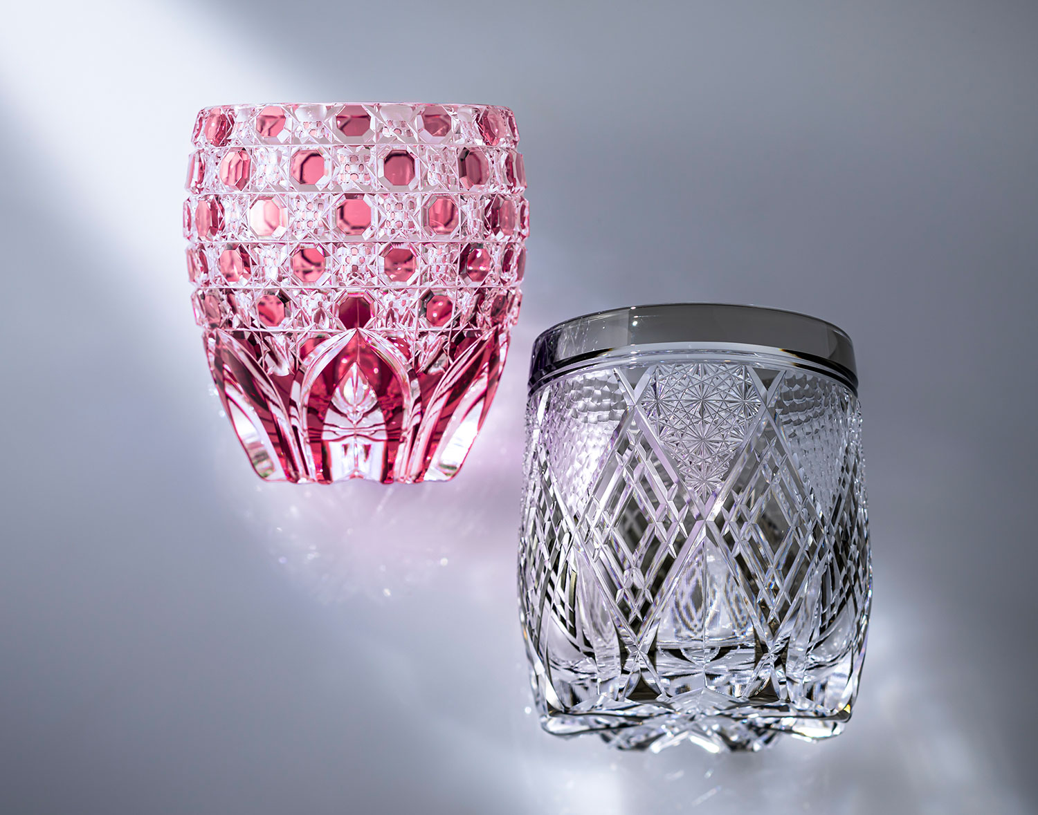 江戸切子 伝統工芸士・鍋谷淳一 作 ロックグラス＜彩華＞ | カガミ