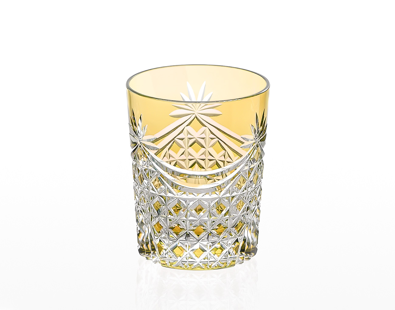 江戸切子 中皿＜矢来重紋＞ | カガミクリスタル