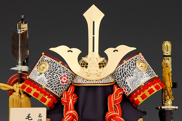 五月人形 K-101 毛利元就 兜ケース飾り｜雛人形、五月人形、羽子板