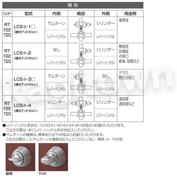 Clavis F22 LCS10-1X【クラビス】レバーハンドル錠/鎌式デッド 納期1~3週間