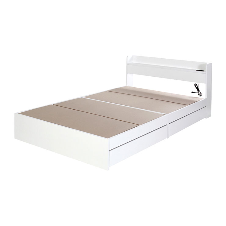 マットレス付き セミダブル ベッドフレーム RUES(ルース) 4色対応の