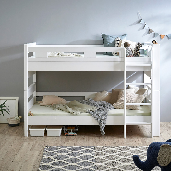 5年保証 国産 宮付き 二段ベッド KOTOKA(コトカ) ホワイトの通販情報