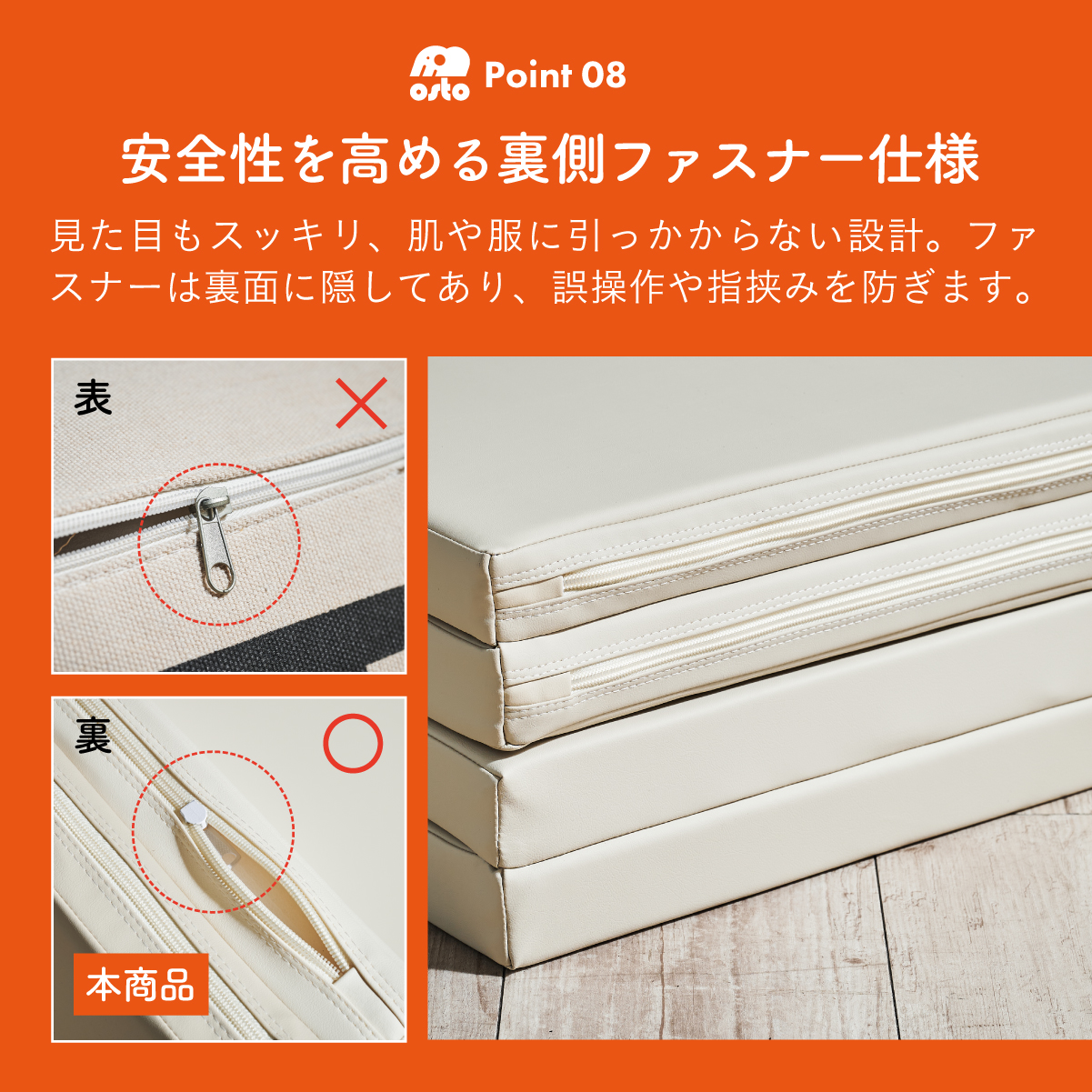 10層超極厚構造】プレイマット 折りたたみ 160x200 シームレスタイプ