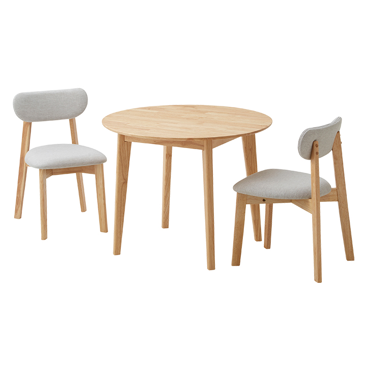 円形ダイニング3点セット 幅90cm Cocotte3(ココット3) 4色対応の通販