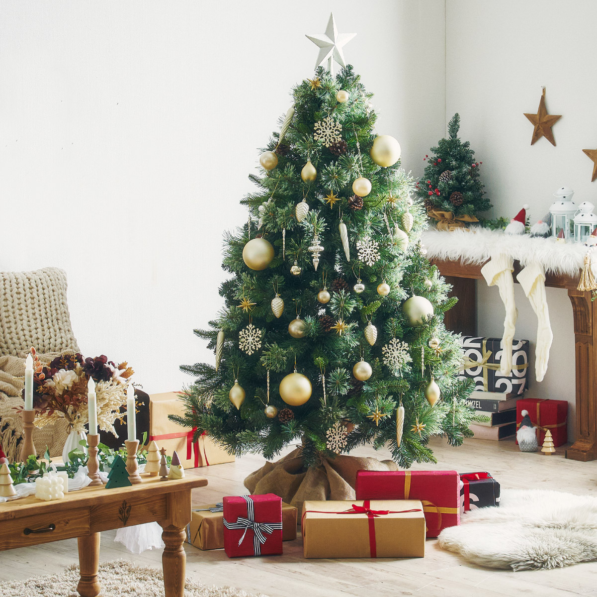 クリスマスツリー オーナメント付き フルセット 高さ150cm Luminous