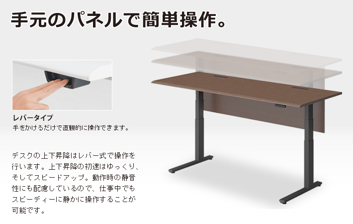 オカムラ 上下昇降デスク スイフト マネージャーデスク【オフィス家具R