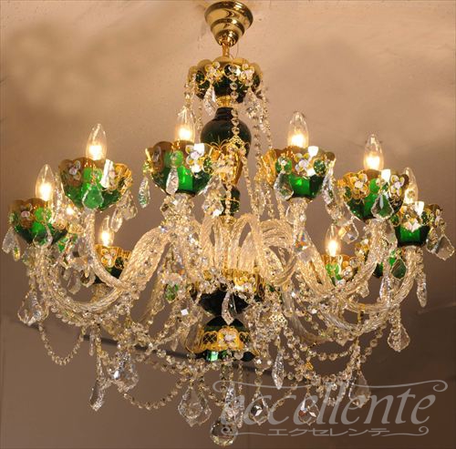 イタリア製ボヘミアクリスタルシャンデリア | イタリア家具