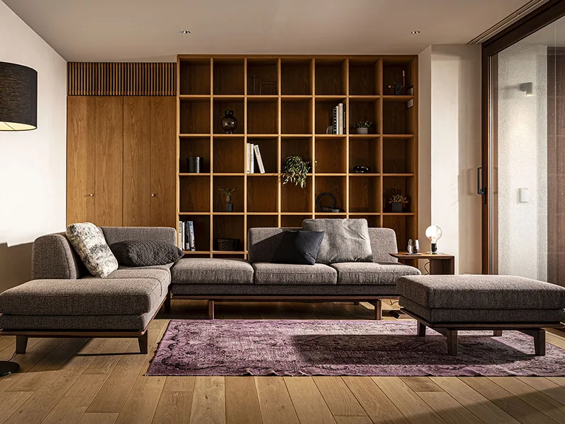 Novo ノヴォ 肘無ワイド2P ソファ L09011F | 冨士ファニチア | 家具