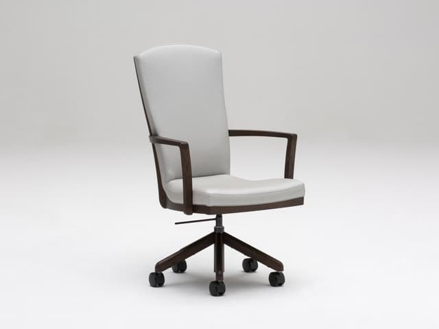 カリモク CT781E 肘付昇降回転キャスター付ダイニングチェア（布・合皮