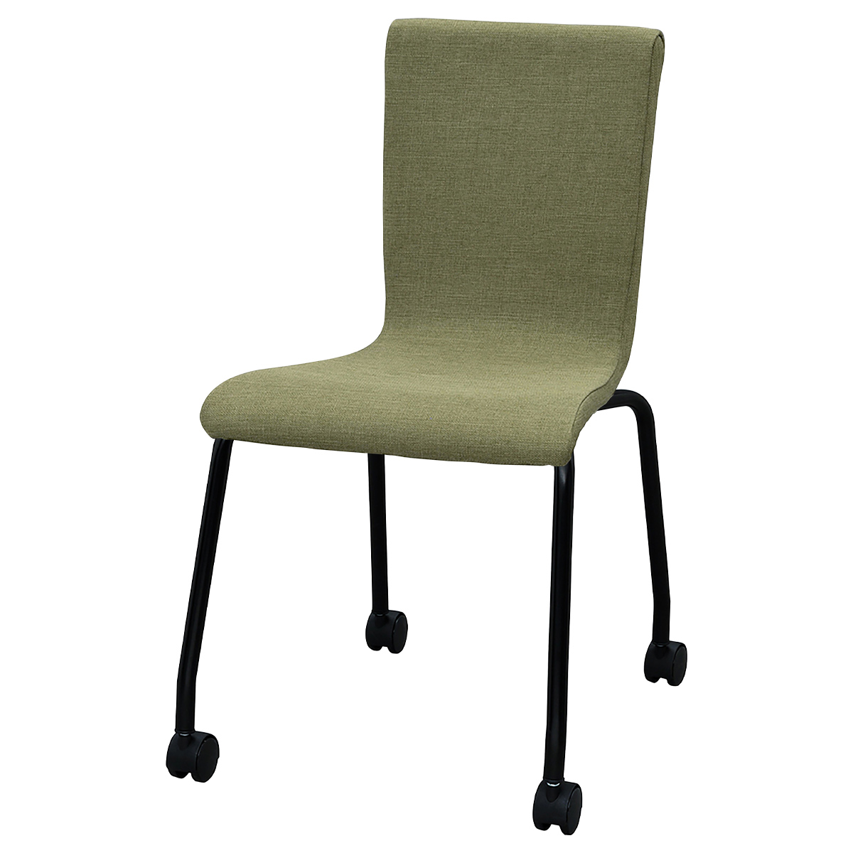 キャスター付きファブリックチェア 幅455 奥行607 高さ810 RY-CFPCABF