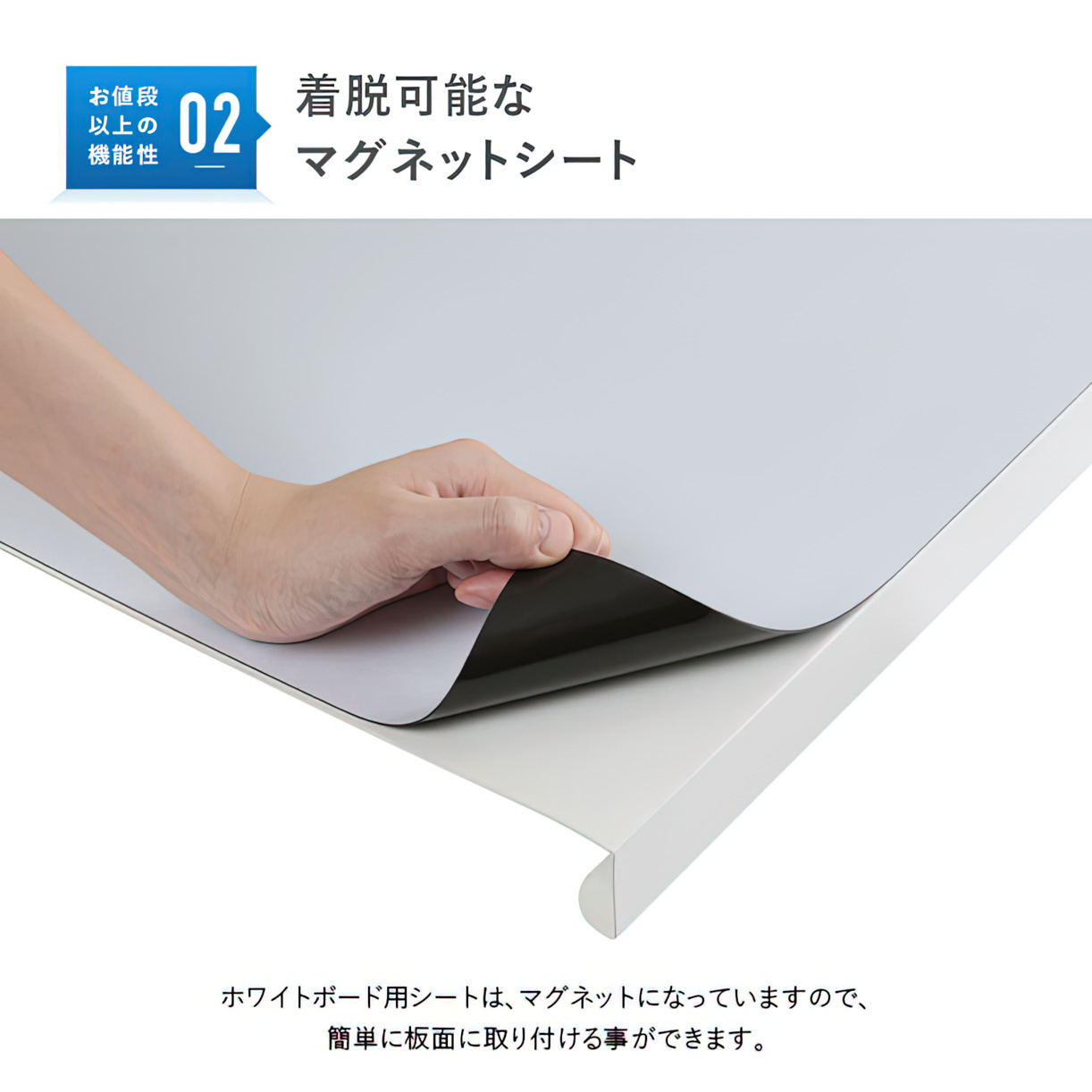 KGシリーズ専用大型ホワイトボード 幅620 高さ620 奥行66.5 Z-ZP03-WH