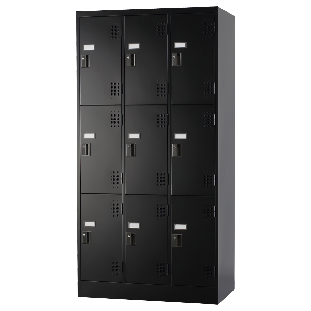 シリンダー錠式 3列3段9人用ロッカー TLKシリーズ 幅900 奥行515 高さ