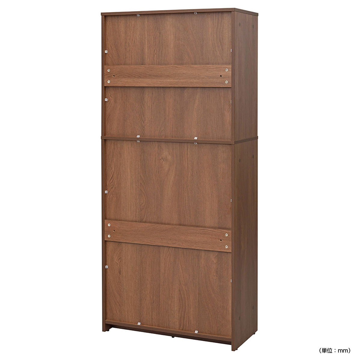 プラン 木製シェルフ ハイタイプ 上下扉付き 幅800 奥行432 高さ1850