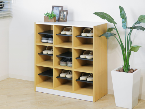 スリッパラック 3列3段タイプ 幅820 奥行350 高さ900 VD-NSR33-NA 通販