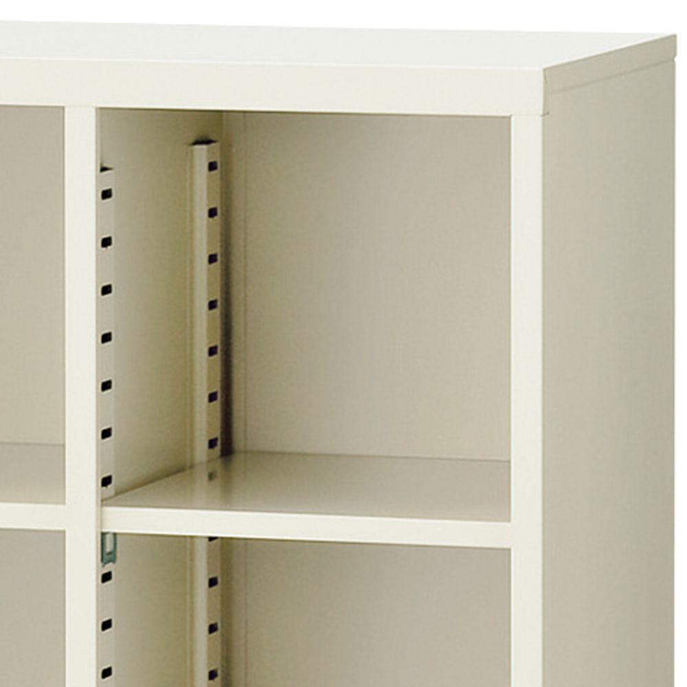 オープン可動棚収納ボックス 3列6段18人用 幅900 奥行350 高さ1800 SF