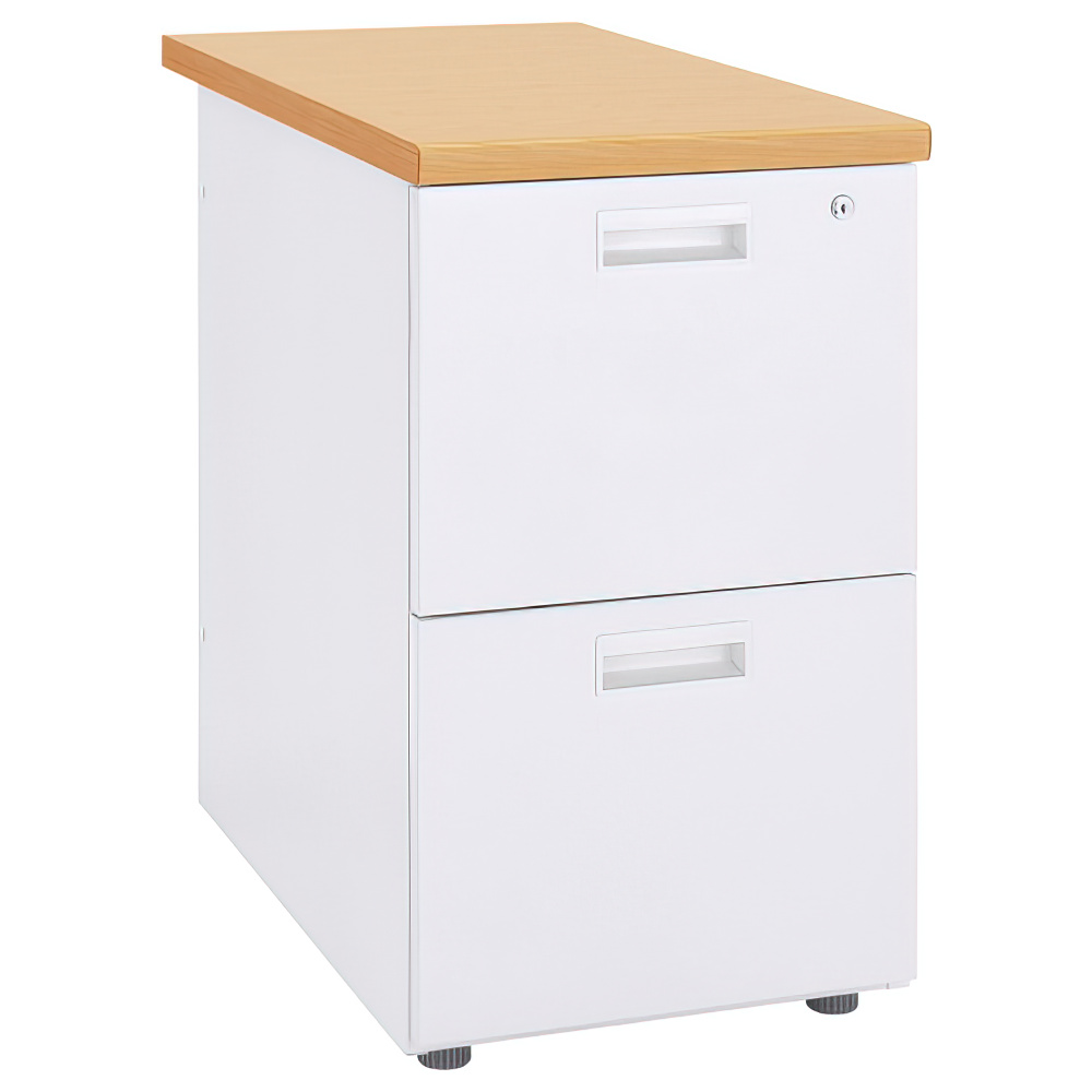 ナチュラル2段脇机 幅400 奥行700 高さ700 KDN-047-2 通販 - ワゴン