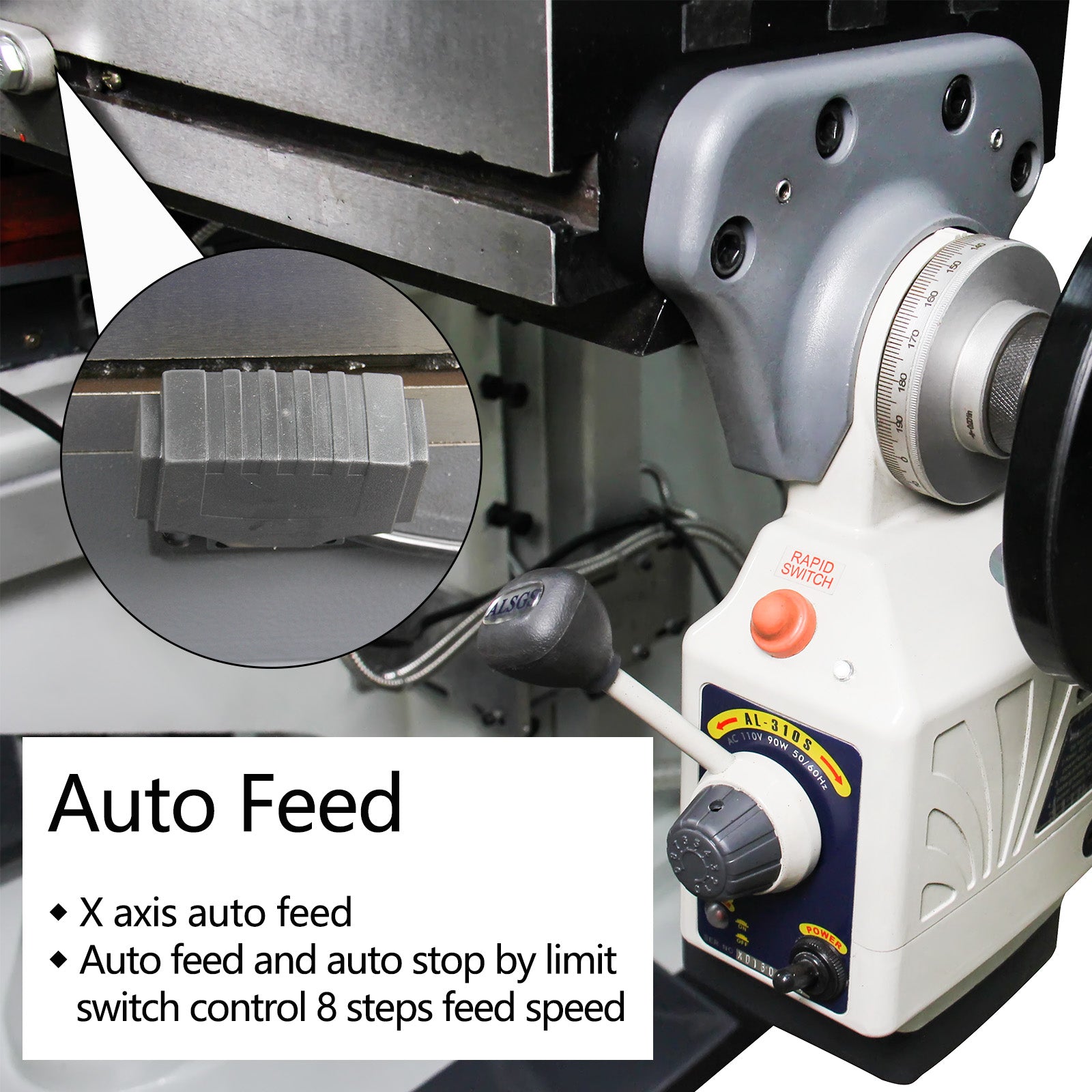 Drilling and milling machine,230V460V-60HZ-3PH Main Moto power 1.5KW G