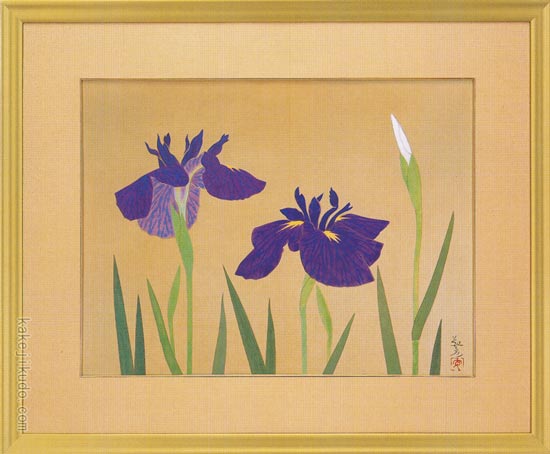 安田靫彦 絵画 菖蒲 原画古川美術館所蔵 送料無料 【複製】【美術印刷