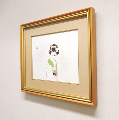 志村立美 美人画 『いこい』 肉筆作品（中古） 送料無料 【巨匠