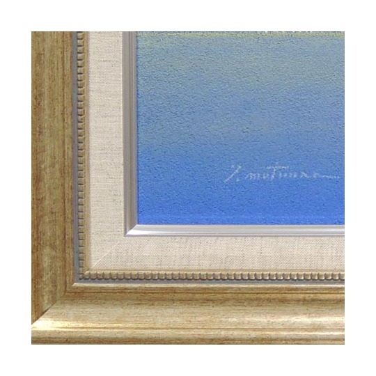 絵画 油絵 水辺の城 (松浦敬文) 送料無料 【肉筆】【油絵】【外国の