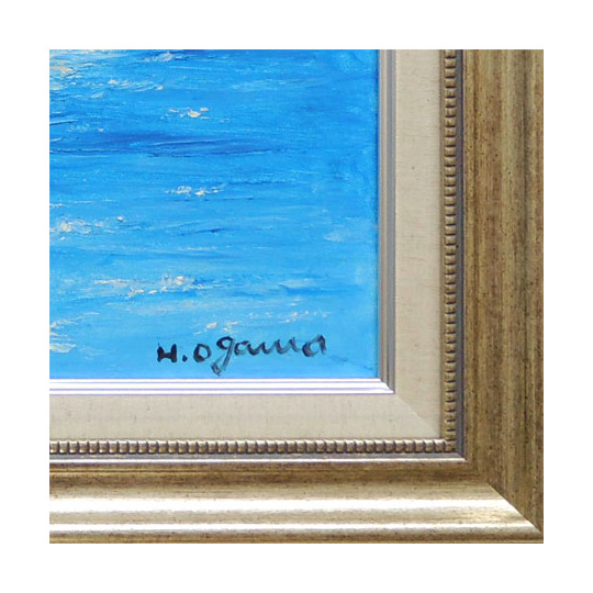 絵画 油絵 三保の松原からの富士 （小川久雄） 送料無料 【肉筆