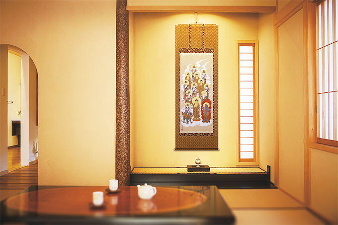 旭日静波 佐藤景月 尺八立 肉筆！ 正月 - 掛け軸（掛軸）販売通販なら