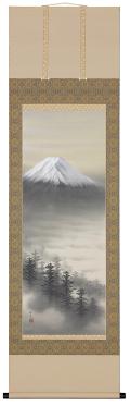 富士 後藤泰月 （尺八横）肉筆！ 富士 - 掛け軸（掛軸）販売通販なら