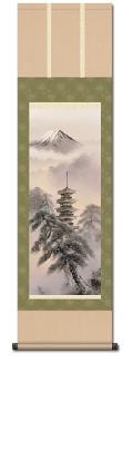 彩色山水 - 掛け軸（掛軸）販売通販なら掛け軸総本家