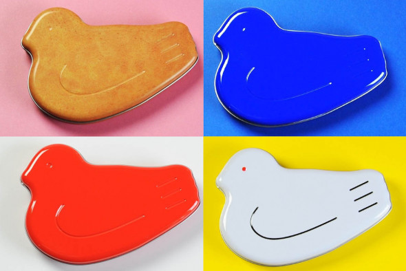 鳩サブレー1枚入る缶、豊島屋が創業130周年記念で限定販売 鳩の日