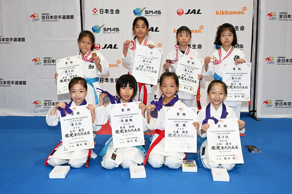 速報【全少2024 1日目午後】1・2年生男女 組手 チャンピオン決定