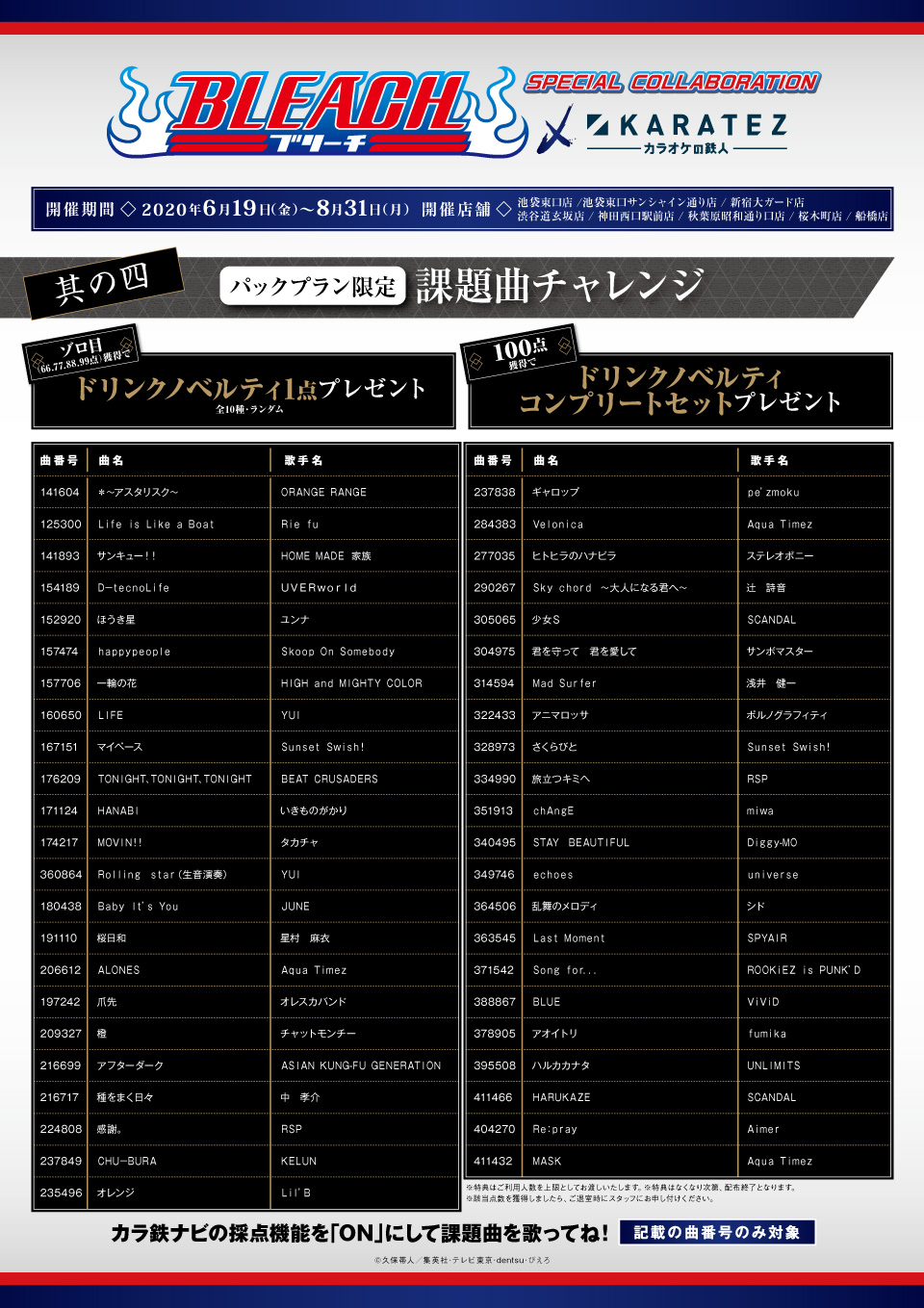 アニメ『BLEACH』×カラオケの鉄人～Let's Singing!～ - カラオケの鉄人