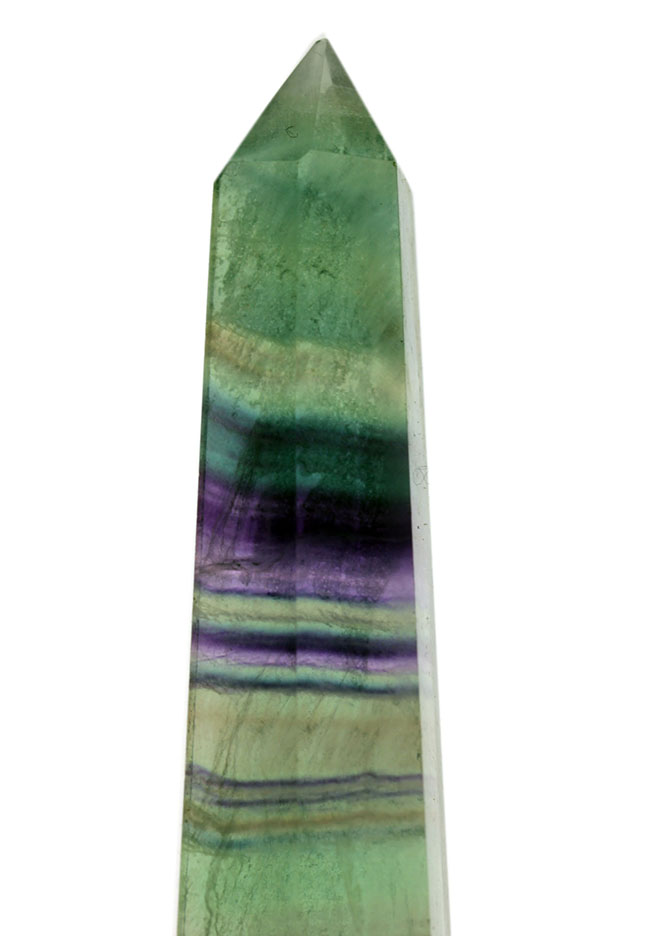 透明感溢れる蛍石、グリーンとブルー色中心の鉱物レインボーフロー