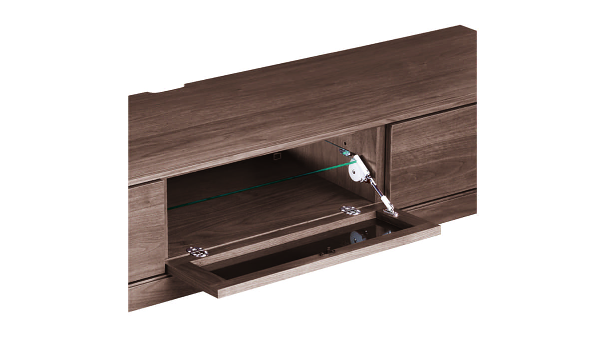 TVボード (透過性突板扉) - 国産無垢家具は飛騨高山発の家具メーカー