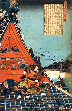 江戸、明治初期の団扇南総里見八犬伝