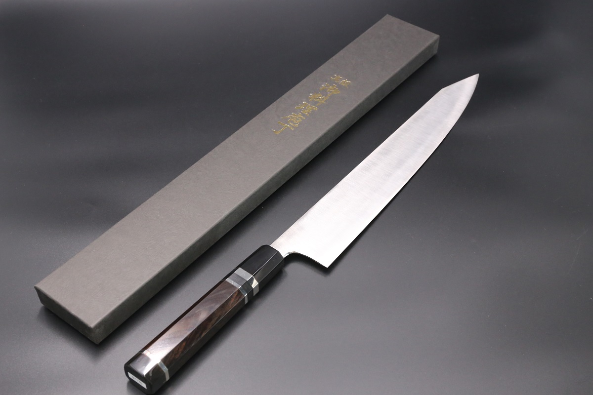 本焼V金10号和牛刀240mm 黒檀八角柄
