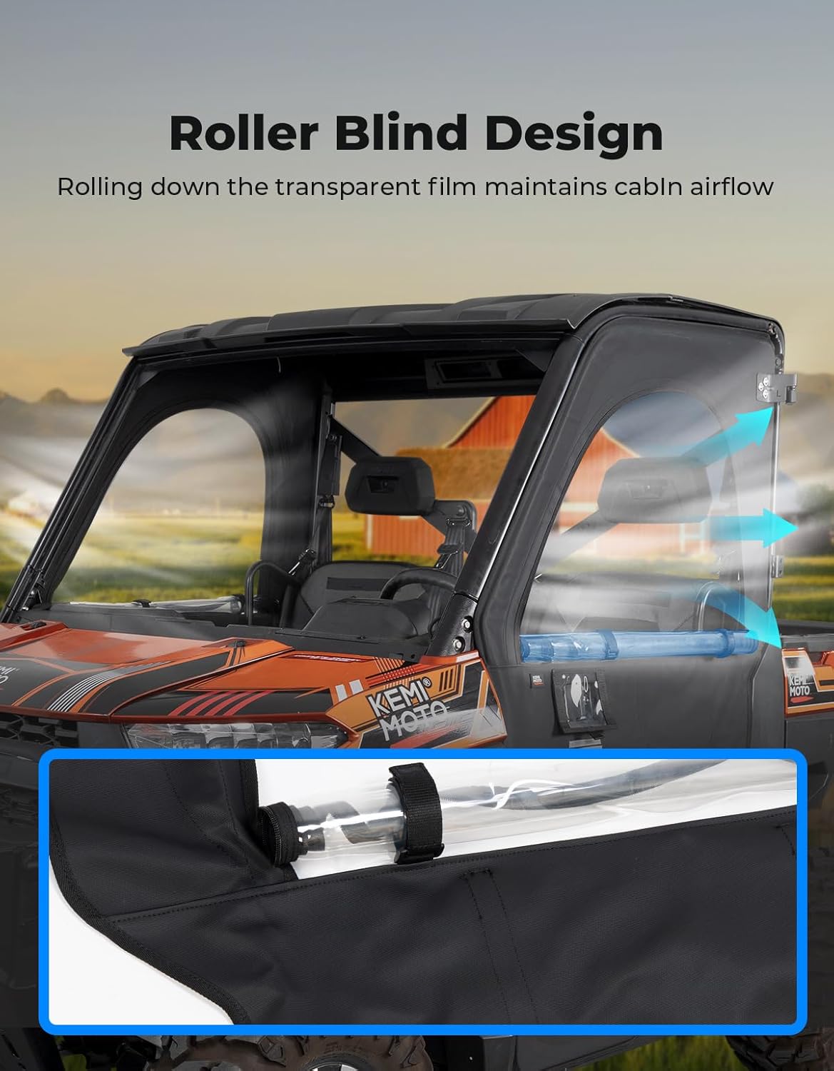 Full Doors with Steel Frame for Polaris Ranger 1000/ XP 1000 2018