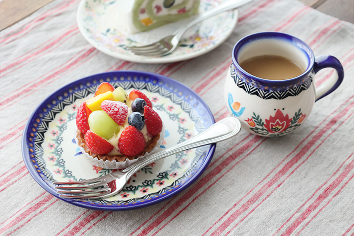 平皿φ17cm・ポーリッシュポタリー(ポーランド食器)