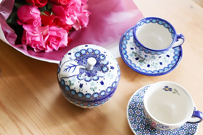 りんごポット・ポーリッシュポタリー(ポーランド食器)