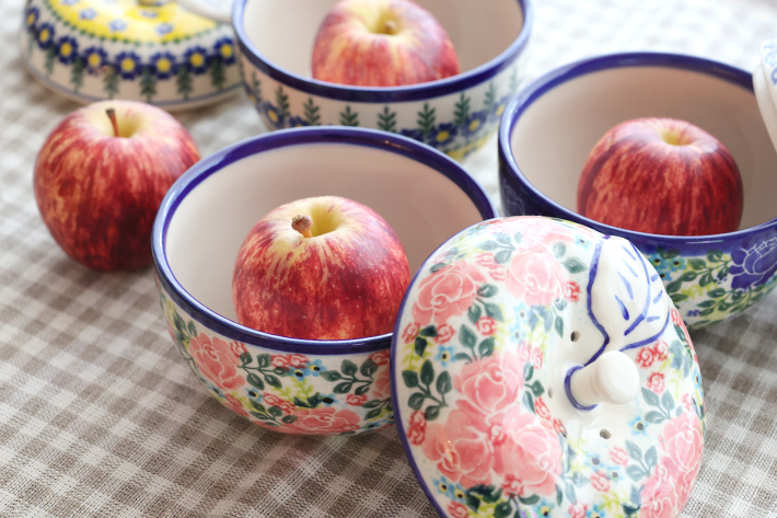 りんごポット・ポーリッシュポタリー(ポーランド食器)