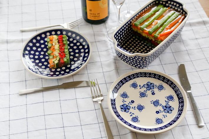 夏を楽しむ柄 ケルセン- 愛らしい陶器ポーリッシュポタリー