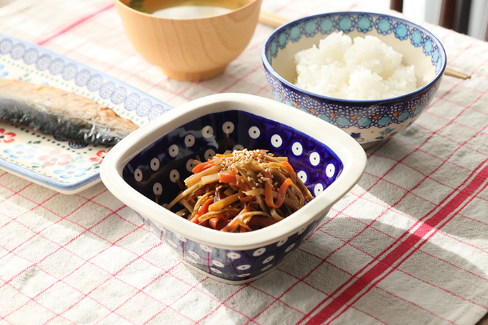 スクエアボウル・ポーリッシュポタリー(ポーランド食器)